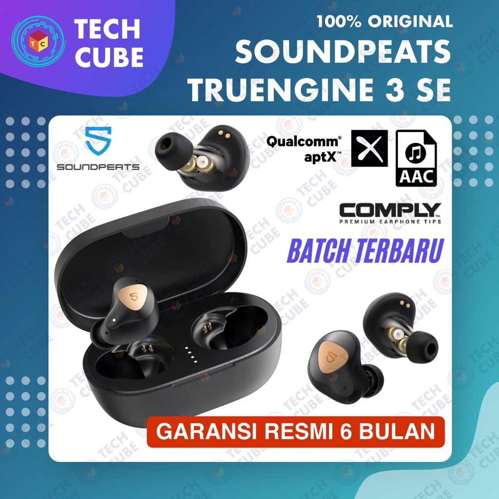 SoundPEATS Truengine 3 SE TWS APTX Wireless Earphone Headset Bluetooth 3SE