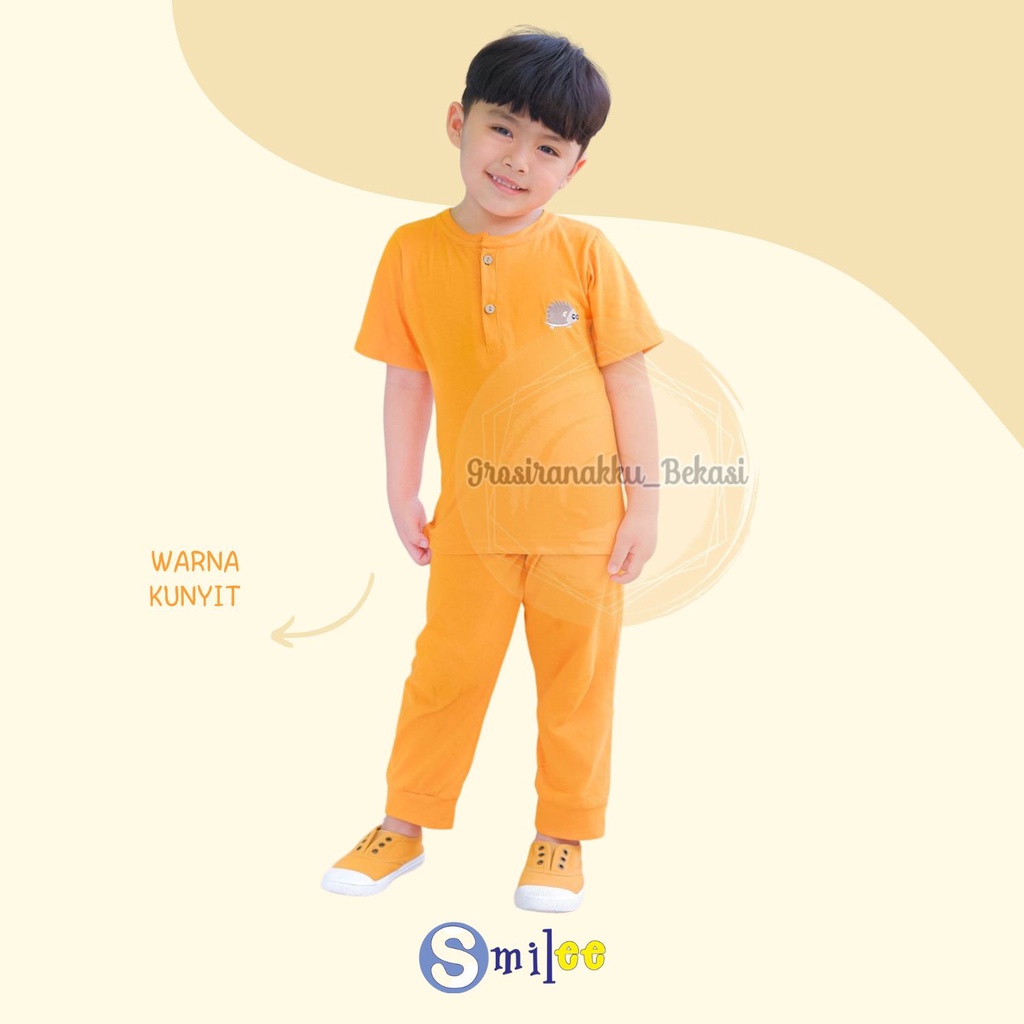 Setelan Anak Smilee Unisex Bomba Mix Warna Size 1-5thn