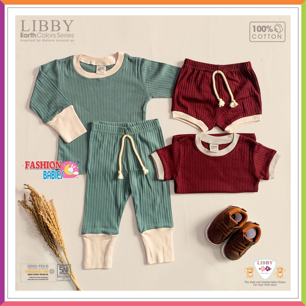 NEW LIBBY JASPER SET | JASPER SET PENDEK PANJANG EARTH COLOUR 0-8 TH