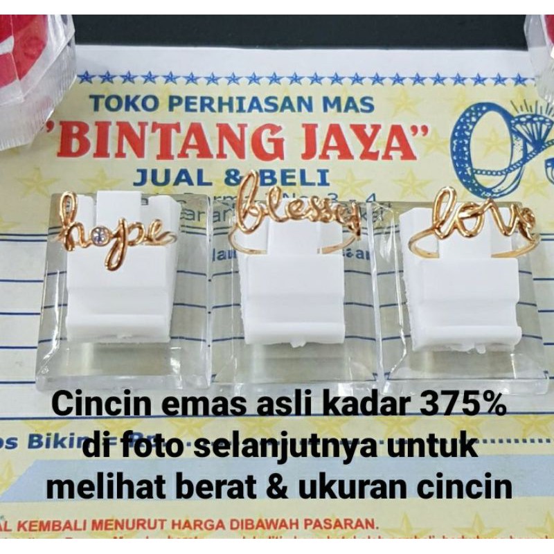 cincin emas asli kadar 375