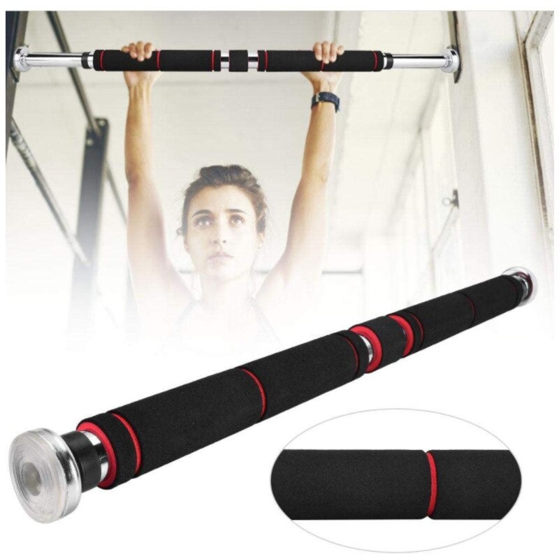 Pull Up Bar Pintu Tiang Latihan Pull Up Bar Gym Fitness Rumah Solid Grip 62 100cm