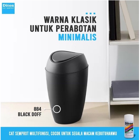 Pilox Diton Black Doff 884 Warna Hitam Dof Dop Flat Cat Pilok 300ml