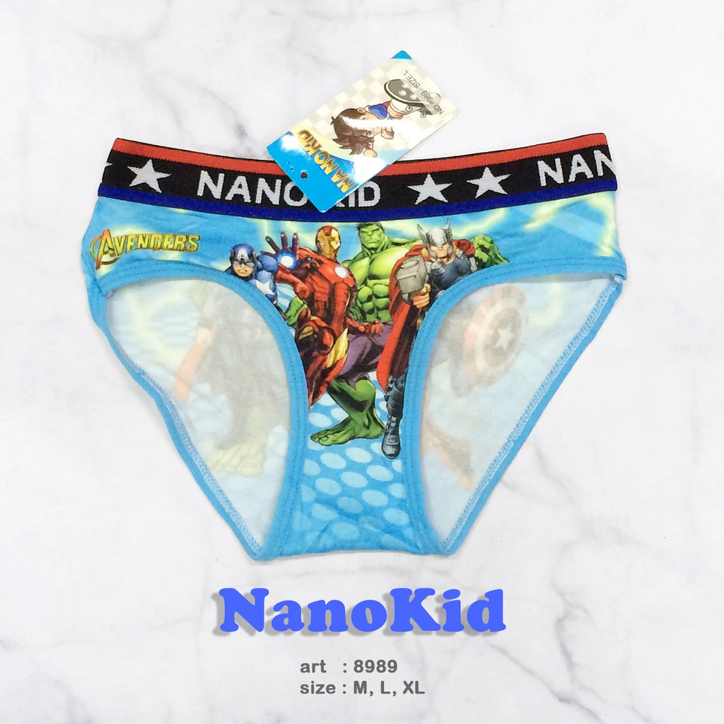 NANOKID | Celana Dalaman Anak Cowok Segitiga | Celana Dalam Karakter | art NK 8989