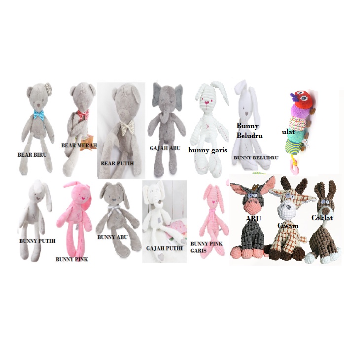 HK Mainan Bunny Doll Boneka Kelinci Ballerina Gajah Dan Bear