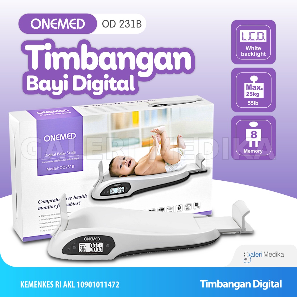 Timbangan Bayi Digital Onemed Dengan Tinggi Badan - OD 231B / OD231B / OD-231 B