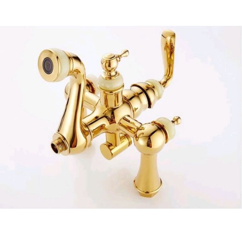 Shower tiang FSD Gold set panas dingin &quot;ORIGINAL&quot; / Shower Gold mewah dua fungsi