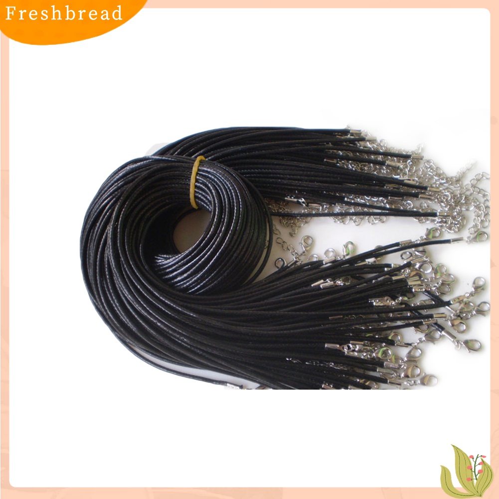 Terlaris 10 Pcs 2mm Wax Rope String Necklace with Lobster Clasp for DIY Jewelry Making