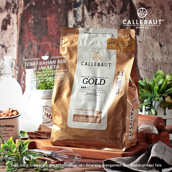 Fchgtyani Callebaut Gold 2,5Kg Chocolate Couverture Caramel 30,4% Cokelat Coin