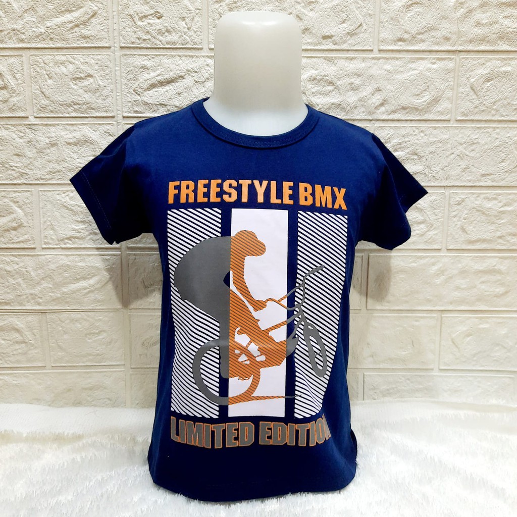 BAJU ANAK LAKI-LAKI/ATASAN ANAK LAKI-LAKI/KAOS ANAK LAKI-LAKI/ KAOS DISTRO BMX USIA 1-12 TAHUN