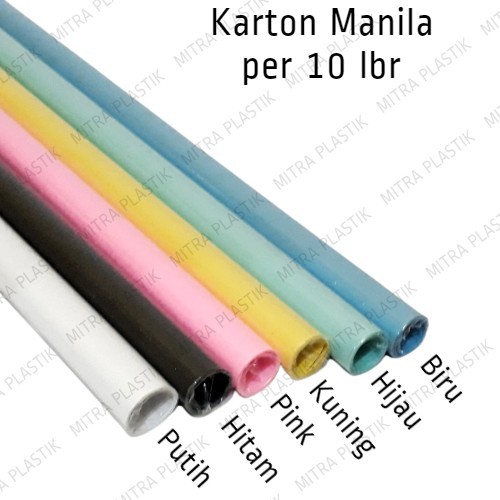 isi 10pcs Kertas Karton Manila Karton Warna Karton Polos Karton Hitam Karton Putih