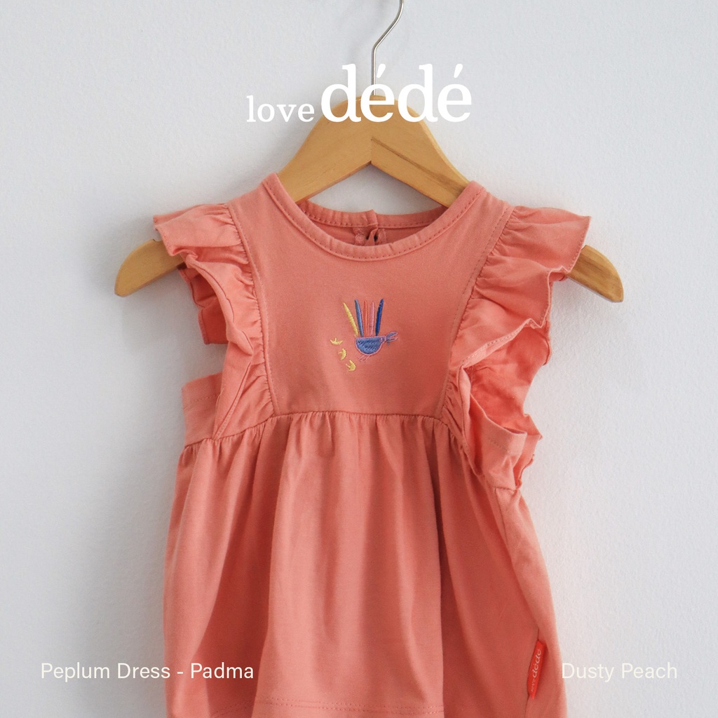 Padma Peplum Dress Ruffle Bayi Perempuan Lovedede STRAWBERRY jumper bayi baju anak