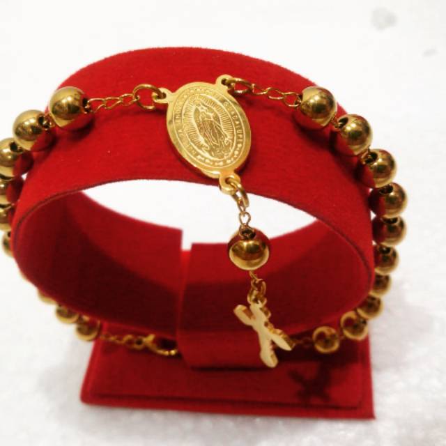 Gelang Titanium Rosario Gold Bs