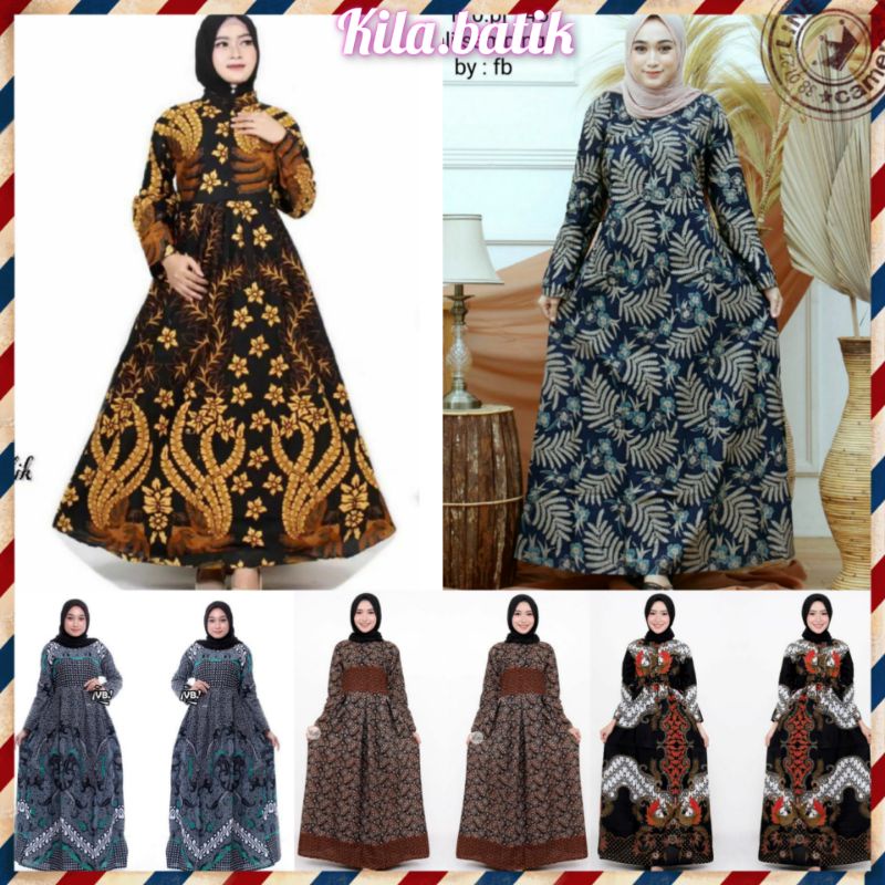 MS GAMIS BATIK SRIWEDARI MAXI MODERN BUMIL/BUSUI KATUN SOGAN.M L XL XXL/ld 100-104-110-120 .