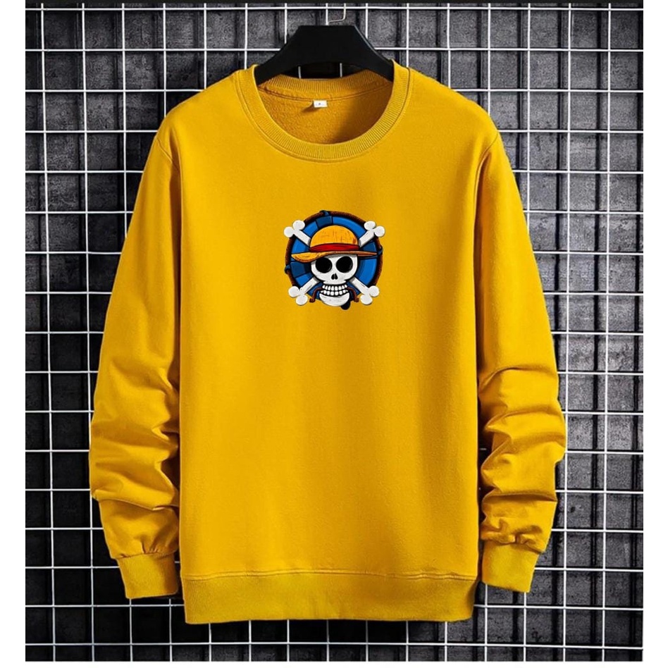 JOSJOLI_STORE/Sweater Lambang Piratte dan Shanks/Atasan Pria Dewasa Lengan Panjang/L XL