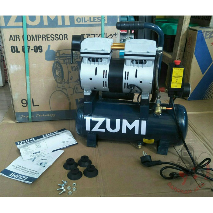 Mesin Kompresor Izumi OM 0709 - Mesin Angin Oilless 550 W 3/4 HP 9 L