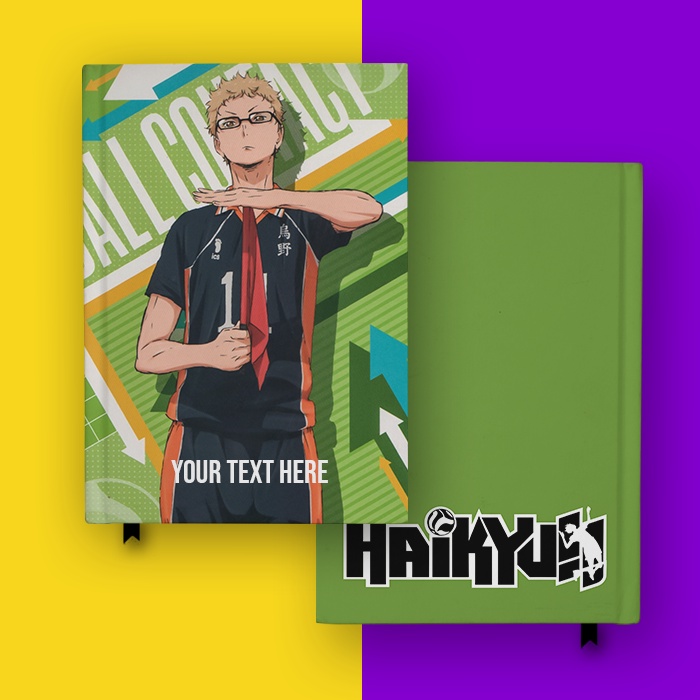 

Notebook Buku Catatan Anime Haikyuu Tsukishima Kei Ball Contact Hardcover Diary Jurnal Custom Nama