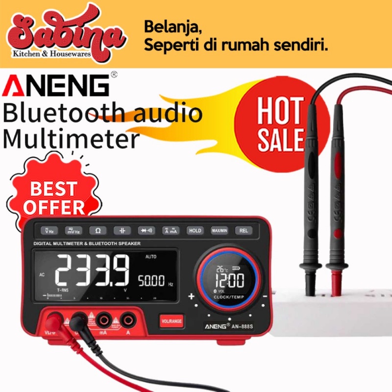 Multimeter Multitester Digital Voltage Tester LCD Bluetooth Speaker 88