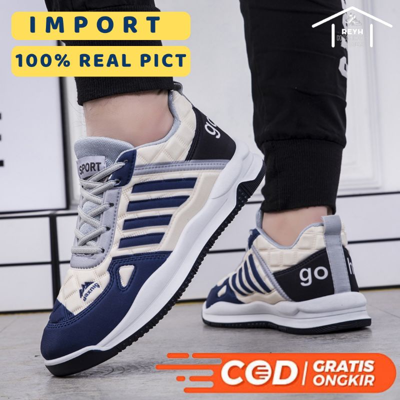 Sepatu Sneakers Pria Wanita Import Gaxing Pro - Cassual Shoes - Spatu Kasual Santai Keren Cewek Cowo
