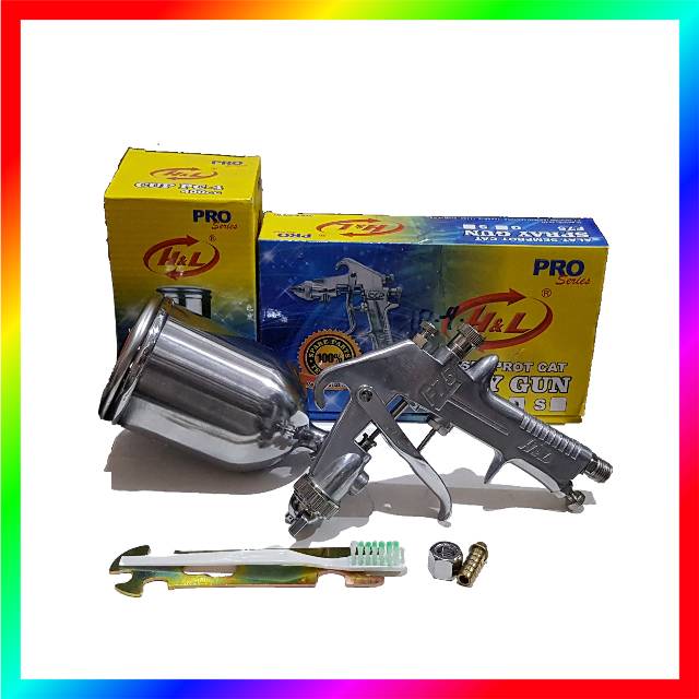 Spray gun H&amp;L Pro F75 Tabung Atas 400cc