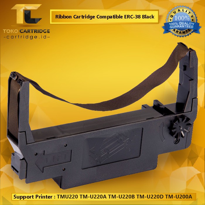 Compatible Ribbon Cartridge Pita ERC-38 B ERC38 Black TM-U220
