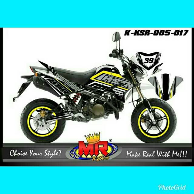 Decal Premium kawasaki KSR Stiker Sticker striping desain keren dan racing 05 spec A