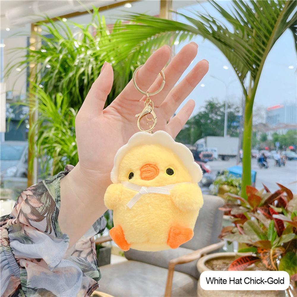 Timekey Gantungan Kunci Boneka Plush Anak Ayam 10cm Untuk Hadiah Natalulang Tahun J6U1