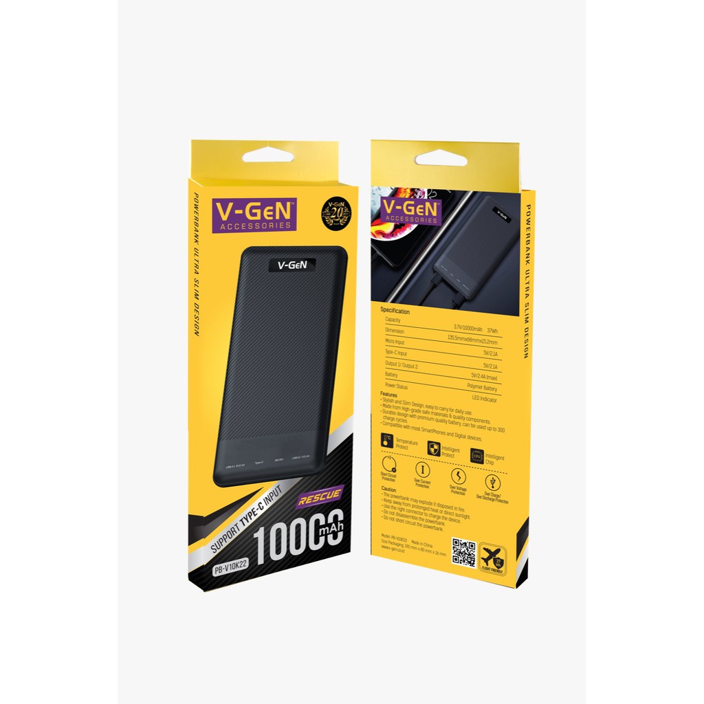 V-GEN POWER BANK 10.000 MAH Original V-GEN