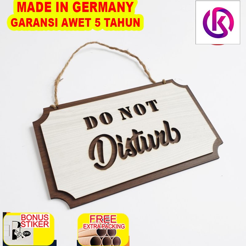 

Grosir Gantungan Sign Pintu Kamar - DO NOT DISTURB (Kotak) - Signage Kayu