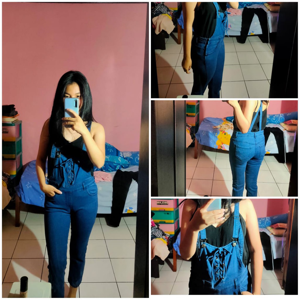 PRELOVED JUMPSUIT JEANS BRAND BROWNY