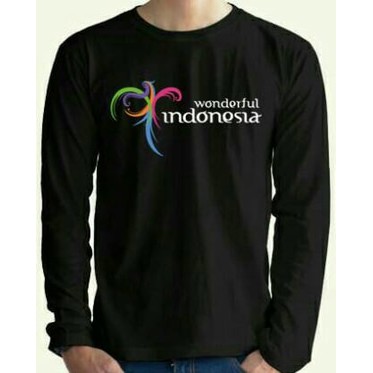Tshirt Pariwisata, Baju , Kaos Lengan Panjang Wonderful Indonesia