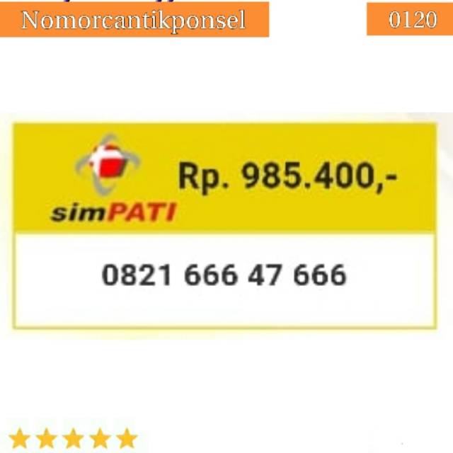 Nomor cantik simpati seri triple 666 0821 666 47 666 rapi #0120