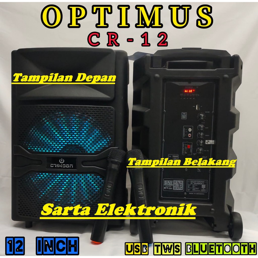 Speaker portable wireless Crimson 12 inch Crimson optimus