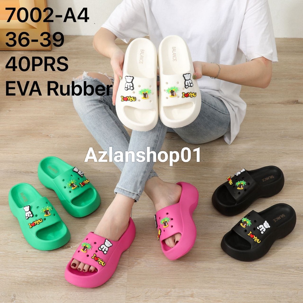 Sandal Selop Wedges Fuji Import BALANCE 7002 SIZE (36-41) / Sandal Wanita Korean style Murah