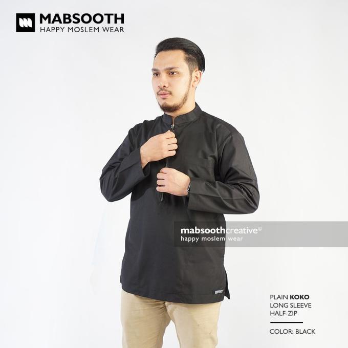 MABSOOTH Baju Koko Lengan Panjang Tipe Resleting