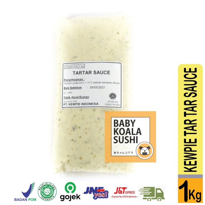 

Ready- Tar Tar Sauce Kewpie 1 Kg | Saus Tartar Gurih Untuk Cocolan Steak Beef - Non Bubblewrap