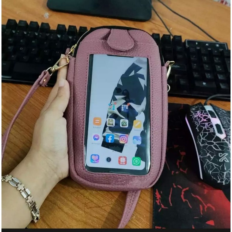 Tas Hp Mika/Tas Hp Wanita Slempang/Dompet Hp dan Uang