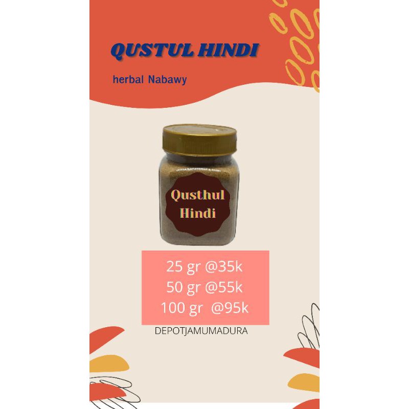 Qusthul hindi serbuk ori