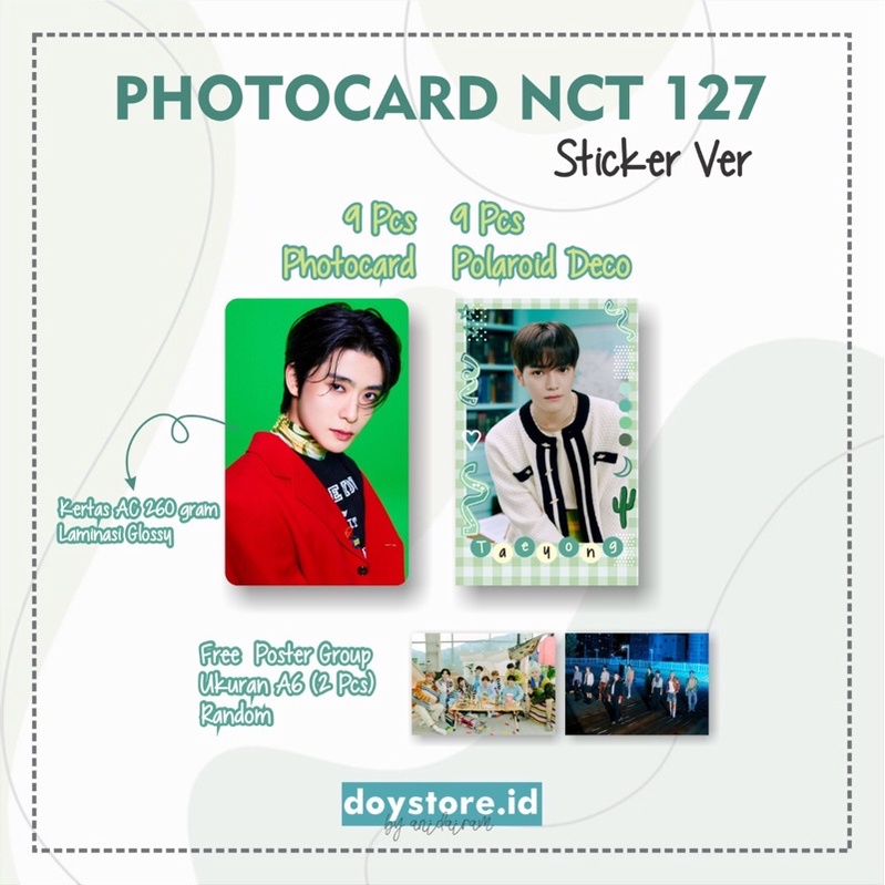 [BACA DESKRIPSI] [SET] Photocard NCT 127 Sticker | Polaroid Deco by doystoreid (Free Poster A6)