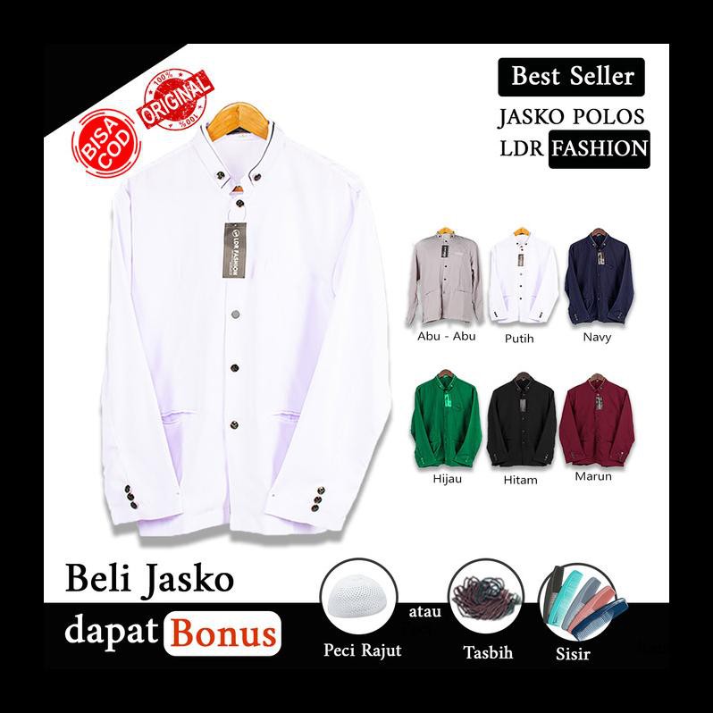 TERBARU JASKO POLOS - JAS KOKO POLOS - JASKO POLOS ELEGANT KOKO LAKI-LAKI MURAH ALB