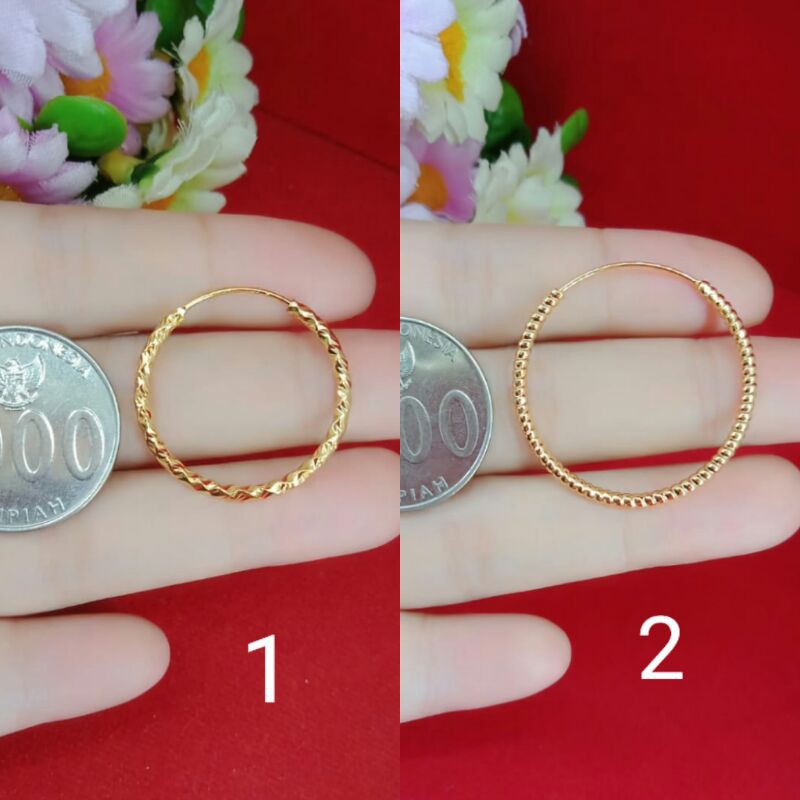 ANTING RING REPLIKA EMAS 18K