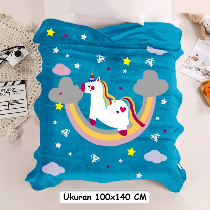 Selimut Anak Karakter Lucu Dan Halus Ukuran 140cmx100cm 100% Polyester - FK450