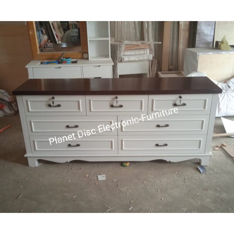 Bufet TV Kayu Padu  Meja Kerja kayu  Lemari Baju  Meja Locker Pakaian  Meja Hias  Laci Baju kayu  La