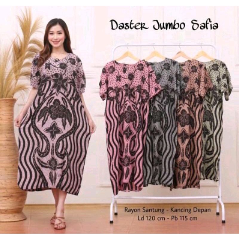 Daster Jumbo ld124 Shafia minang kancing depan busui bumil