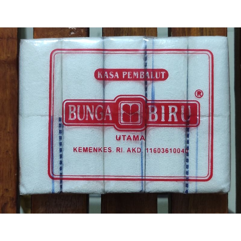 Perban Pendek Bunga Biru / 10 Pcs / Pembalut Luka