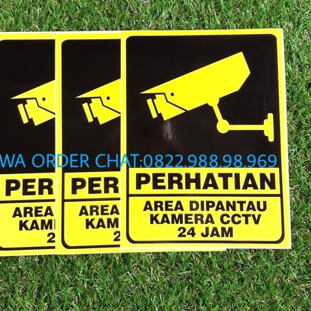 

♟ STIKER PERHATIAN AREA DIPANTAU KAMERA CCTV 24 JAM ◘