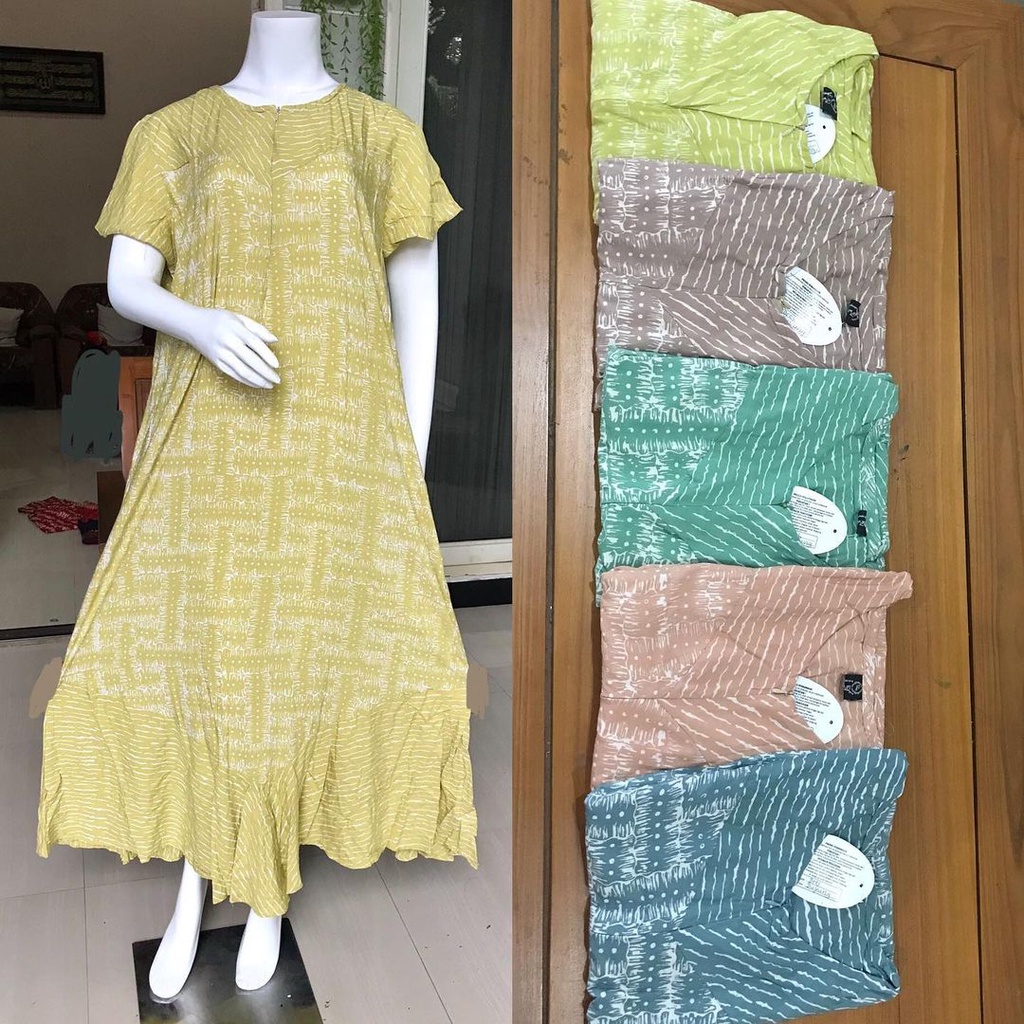 Daster Halus Asli Pekalongan Tulis Longdress Motif Duyung Jumbo Balok Seri A ORIGINAL PREMIUM ANTI L