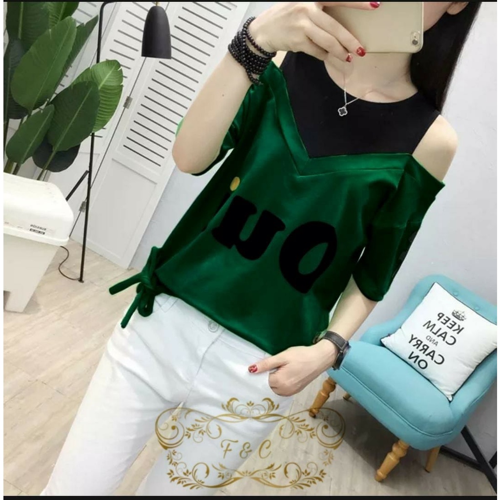 PCS BLOUSE MILADA 2 UKURAN M L FASHION PAKAIAN WANITA BAJU ATASAN BAHAN BABYTERRY FE