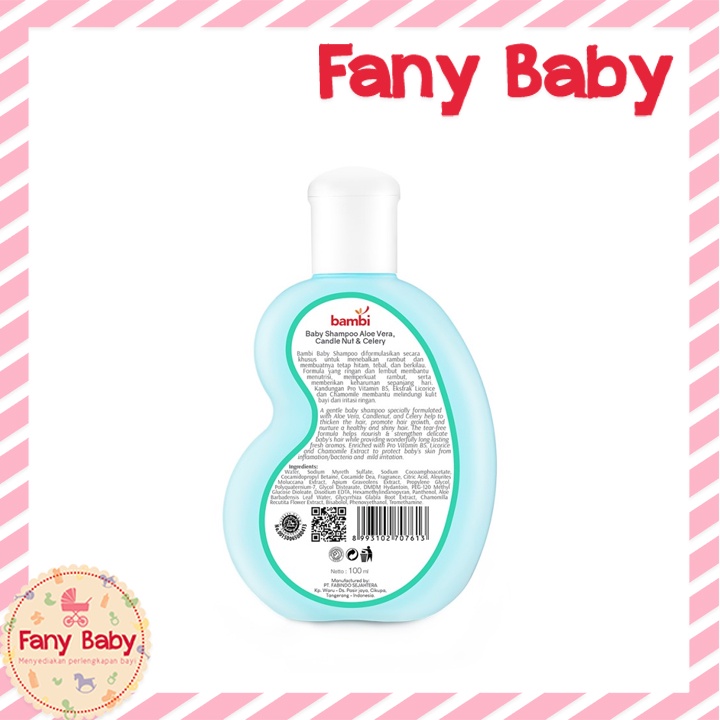 BAMBI BABY SHAMPOO WITH ALOE VERA CANDLENUT &amp; CELERY 100ML