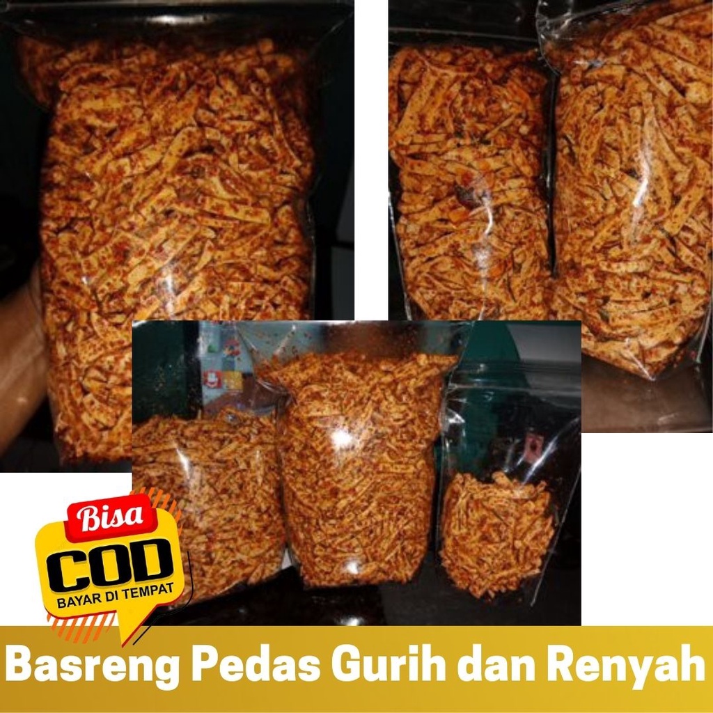 Basreng Baso Goreng Kriuk Gurih Pedas Daun Jeruk Renyah 1kg