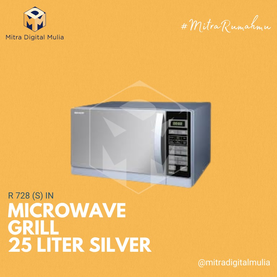 Sharp - R 728 (S) IN Microwave 25L Grill 1000W | Shopee Indonesia